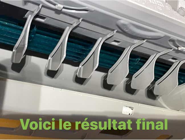 Air climatisé mural après le nettoyage